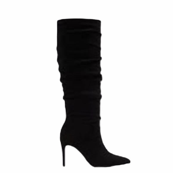 Aldo Shoes - Aldo Miriesa Black Suede Heeled Tall Boots